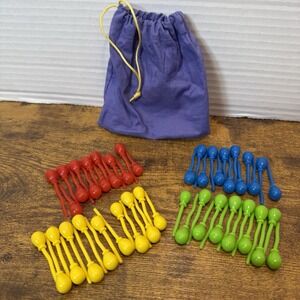 2004 CRANIUM BALLOON LAGOON Replacement Pieces & Parts 56 Balloon Pegs + Bag Y2K